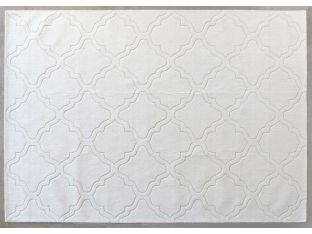 8' X 11' Ivory Hand Loomed Geometric Rug