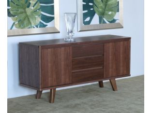 Natural Walnut Danish Modern Style Sideboard