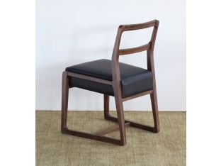 Vernal Dining Chair with Espresso Leather Seat