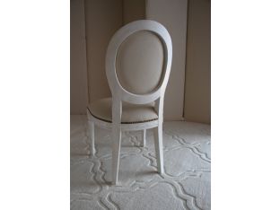 Oly Sophie Side Chair in Sand Leather Upholstery