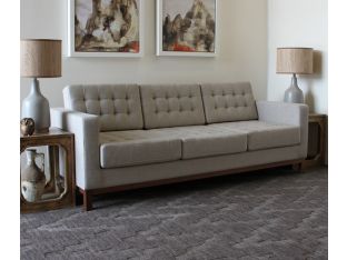 Dixon Sofa in Beige with Walnut Legs