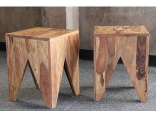 Natural Sheesham Wood Stool