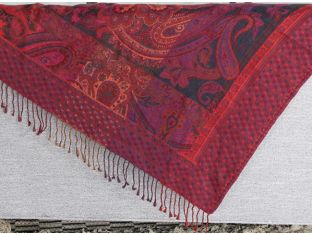 Tenali Throw in Fuschia and Eggplant