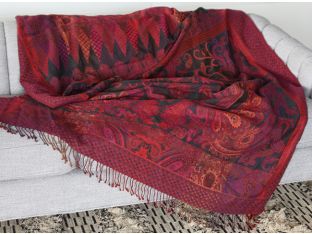 Tenali Throw in Fuschia and Eggplant