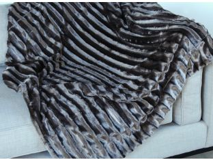 Beaver Faux Fur Throw