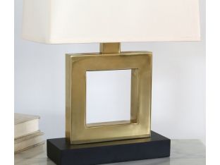 Brass Square Table Lamp