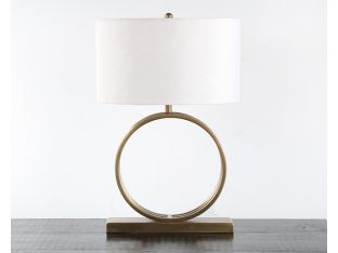 Open Ring Table Lamp With Antique Brass Finish