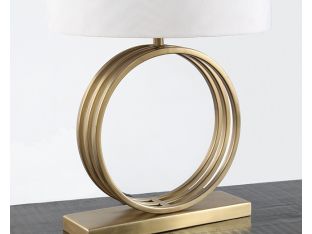 Open Ring Table Lamp With Antique Brass Finish