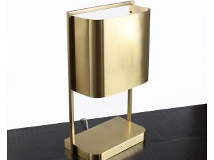 Distressed Modern Brass Table Lamp
