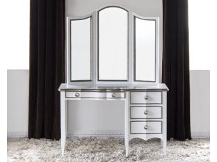 Navarre Beach Vanity in Gloss White with Iron Frost Trim